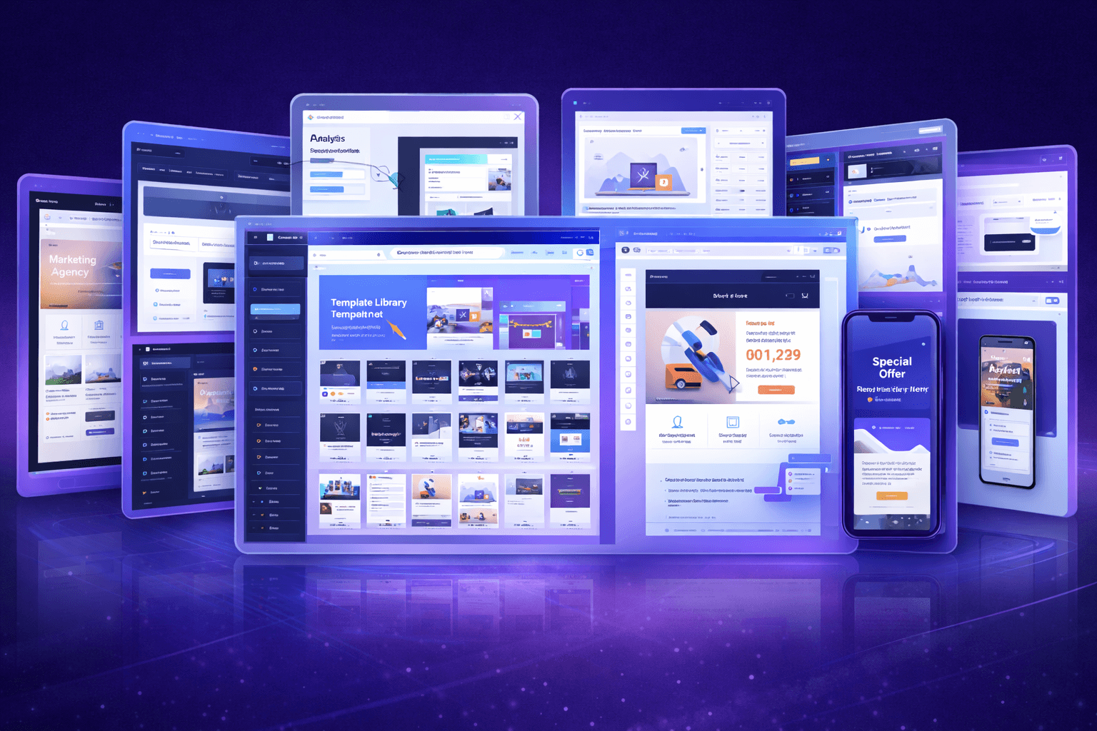 Best landing page builders 2026 comparison dashboard showing multiple tools