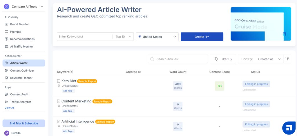 scalenut AI-Powered Article Writer