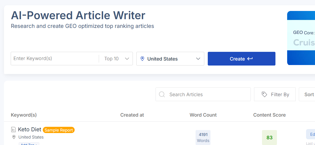 scalenut AI-Powered Article Writer