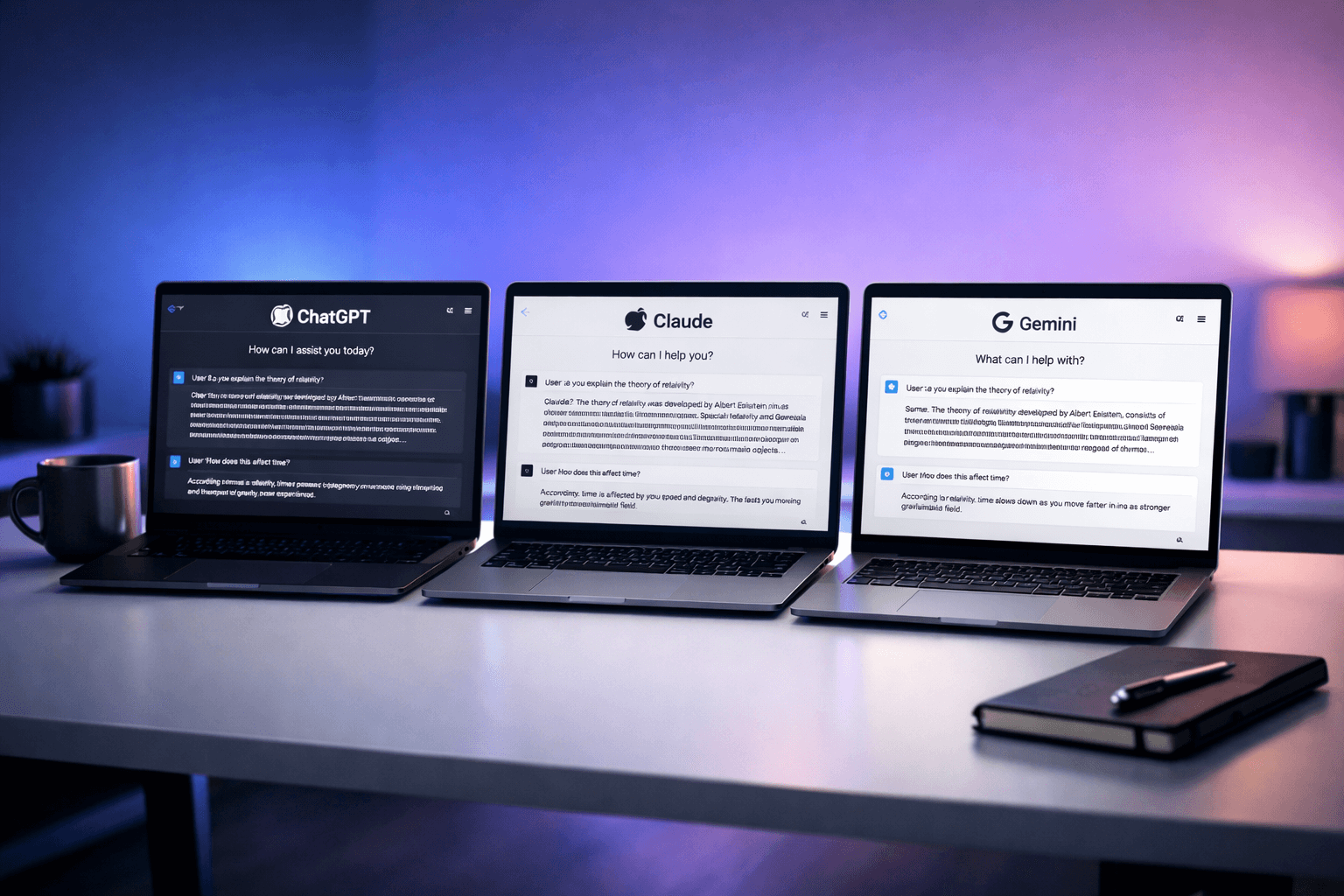 Best free AI tools comparison 2026 showing ChatGPT Claude Gemini interfaces